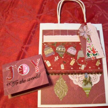 Joy to the World Gift Bag, Tag &amp; Gift Card Holder