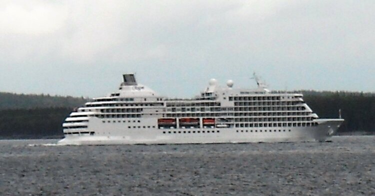 Cruise Ship Leaving Bar Harbor