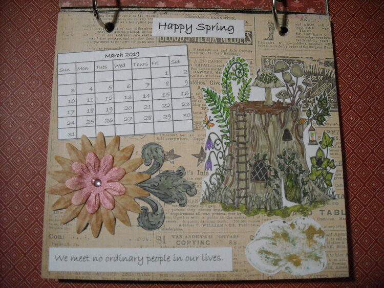 Mushroom House Calendar (March)