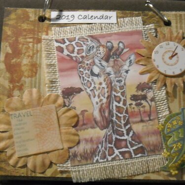 2019 Giraffe Calendar Cover