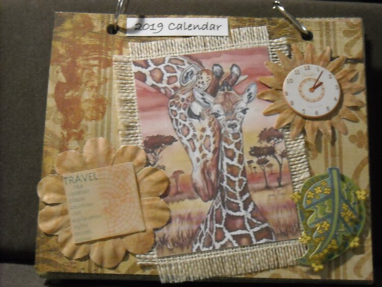 2019 Giraffe Calendar Cover