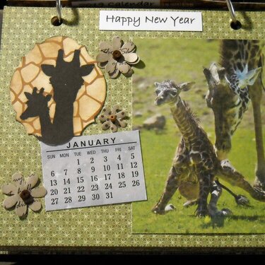 Giraffe Calendar (January)