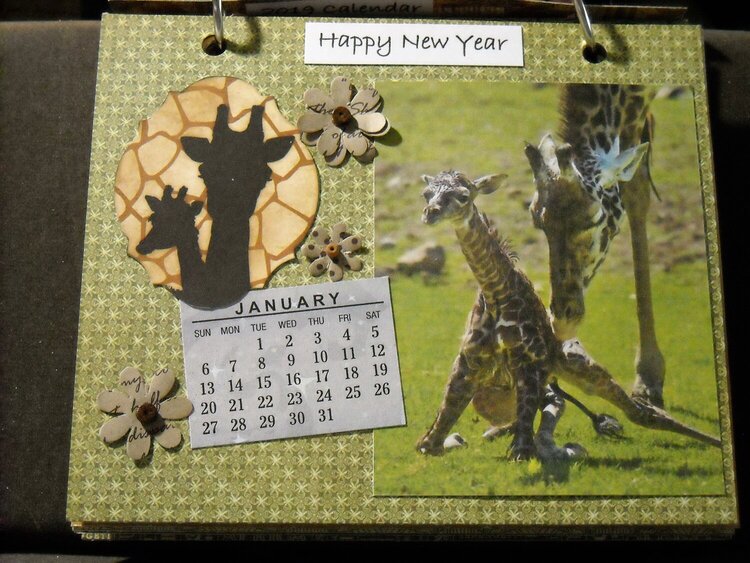 Giraffe Calendar (January)