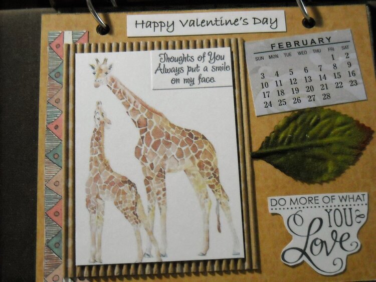 Giraffe Calendar (February)