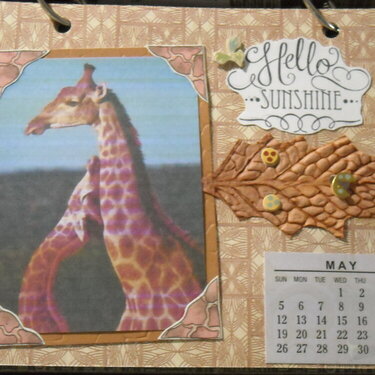 2019 Giraffe Calendar (May)