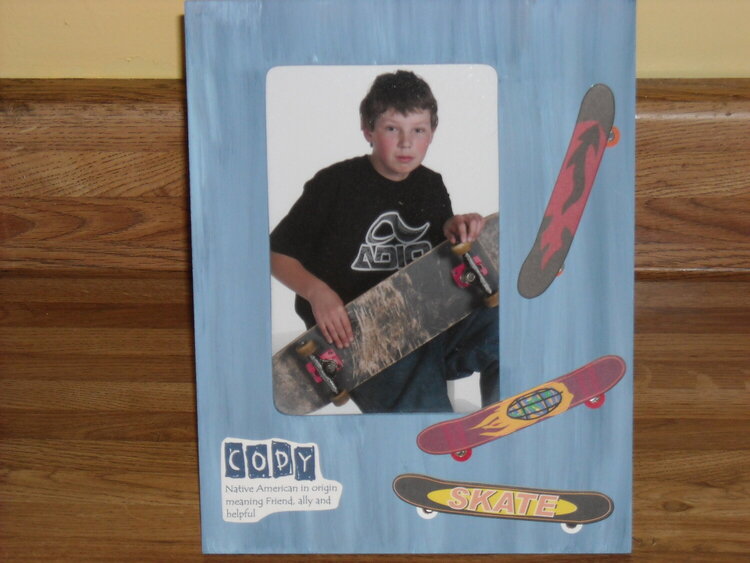 Cody  Skateboard Picture Frame