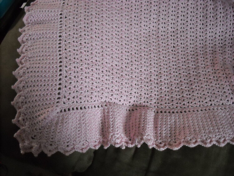 Pink Crochet Lap Blanket