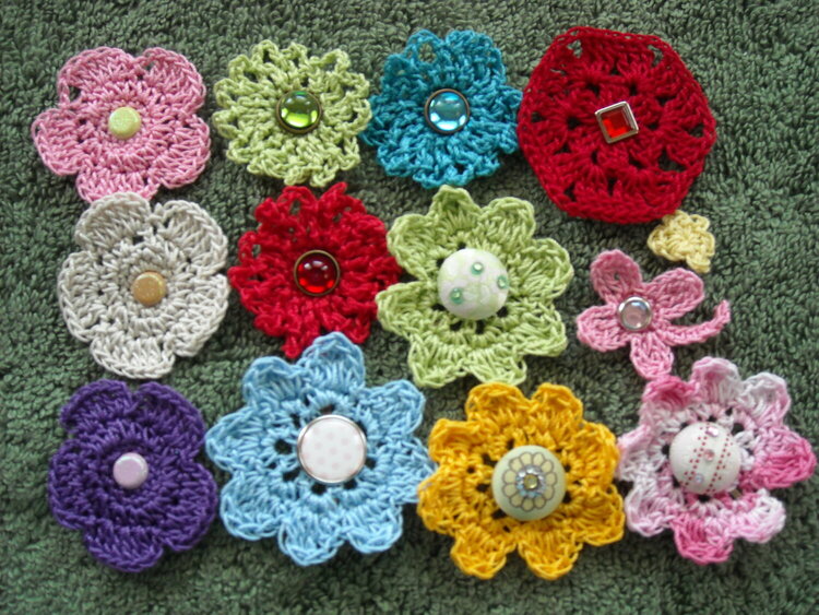 Assorted Crocheted Flowers