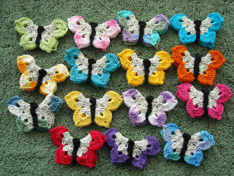 Hand Crocheted Butterflies