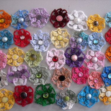 Petite Petal Crocheted Flowers