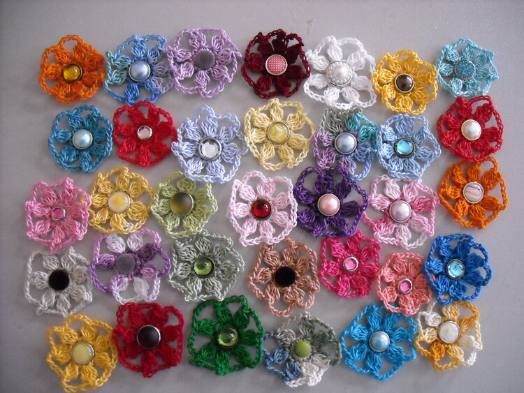 Petite Petal Crocheted Flowers