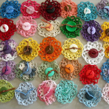 Doily Edge Crocheted Flowers