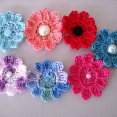 Ten Petal Crochet Flowers