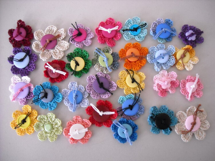 Seven Petal Crochet Flowers