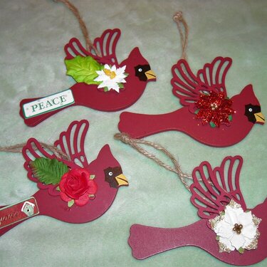 Cardinal Christmas Tree Ornaments 