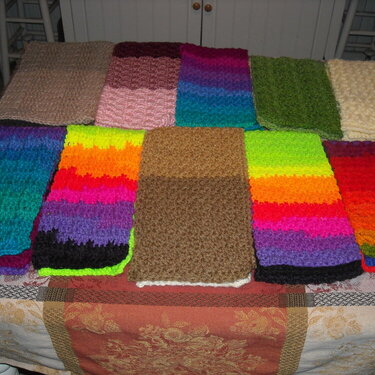 Crocheted Scarfs for a Local Non-Profit Organization