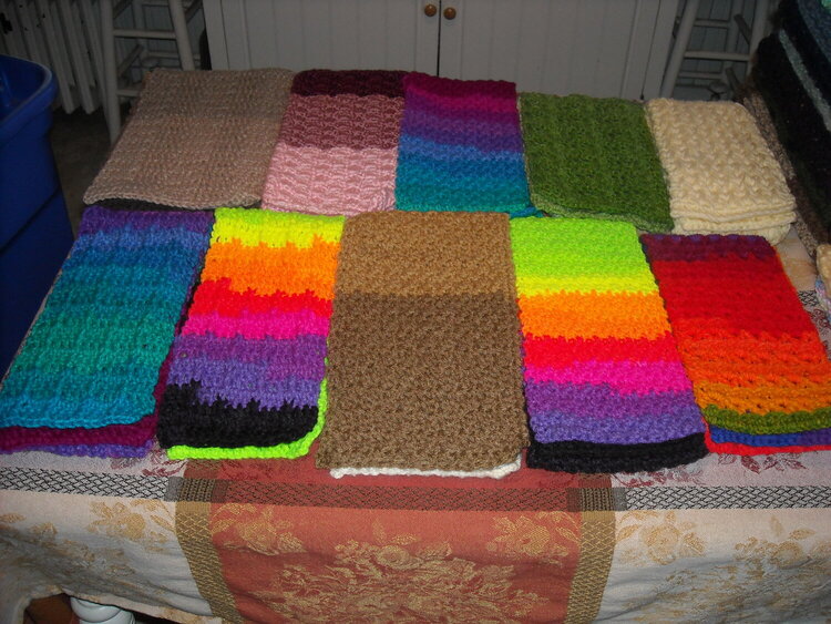 Crocheted Scarfs for a Local Non-Profit Organization