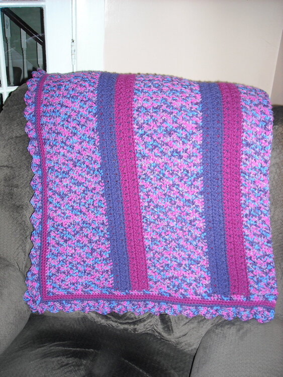 Crossed Double Crochet Afghan [Full Size]