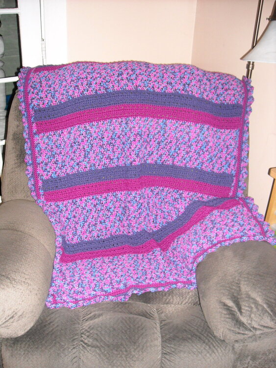 Crossed Double Crochet Afghan [Full Size]