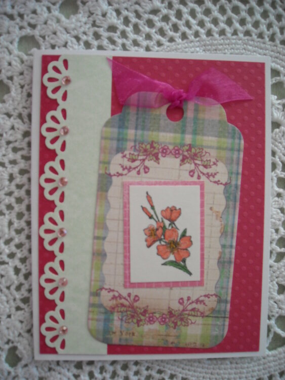 Floral Tag Card
