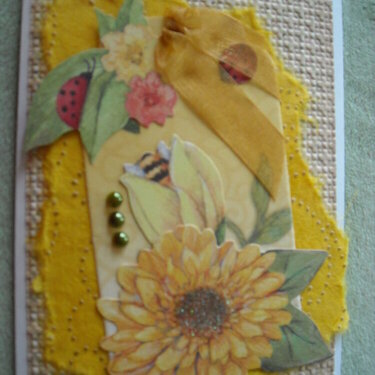 Bright Floral Tag Card