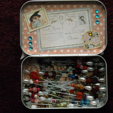 Decorated Box of Stick Pins
