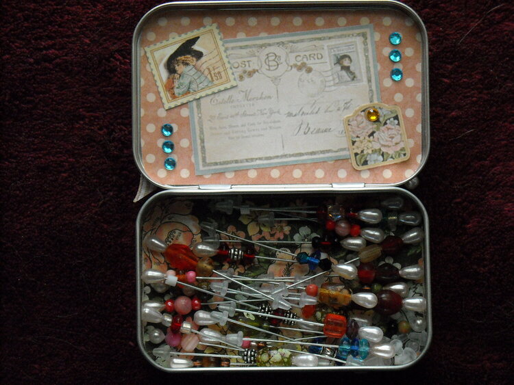 Decorated Box of Stick Pins