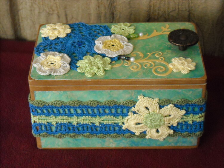 Altered Cigar Box (Blue &amp; Green)