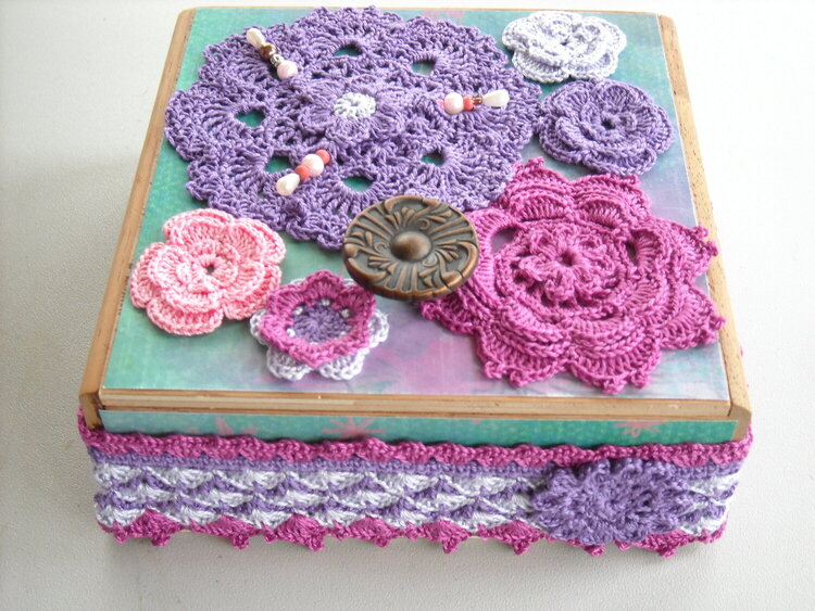 Lilac, Rose &amp; Pink Altered Cigar Box