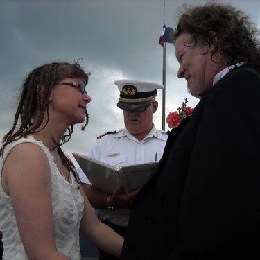 Dawn &amp; Mike exchanging vows