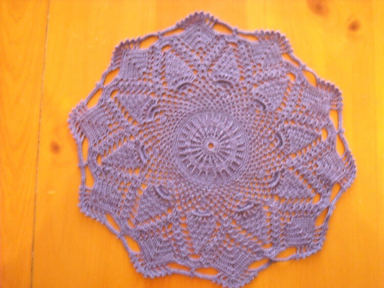 Lavender Crochet Doily 13&quot;