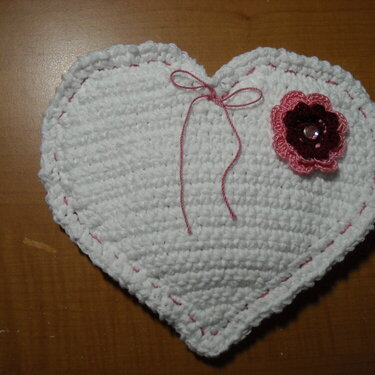 Crochet Heart Sachet