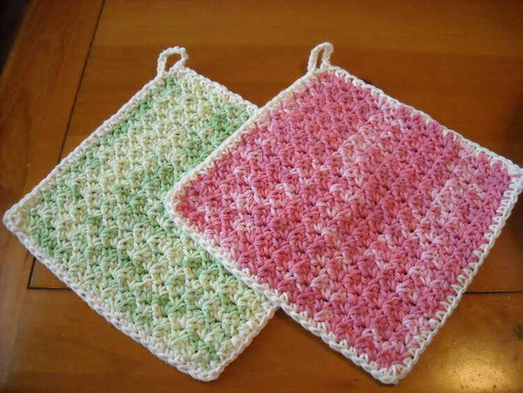 Pair of Crochet Potholders #2