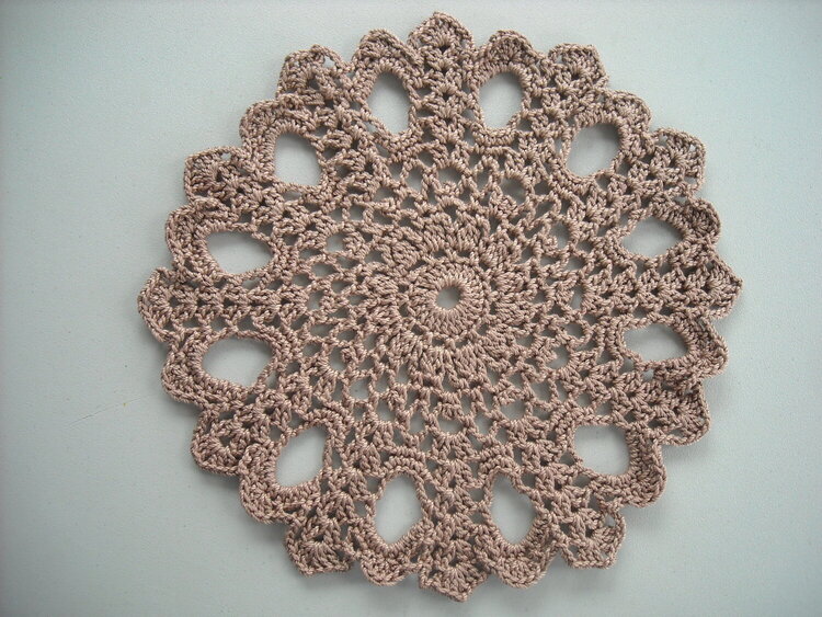 Dusty Rose Crochet Doily