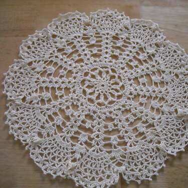 Crochet Doily winter White