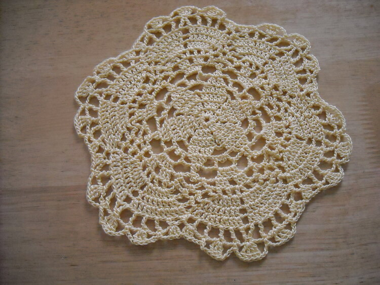 Cream Crochet Doily