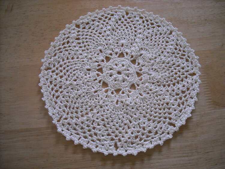 White Crochet Doily 12&quot;