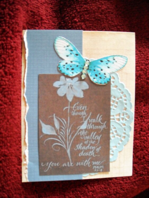 Sympathy Card (Blue Butterfly)