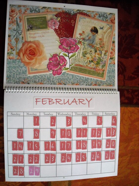 Secret Garden Wall Calendar (February)