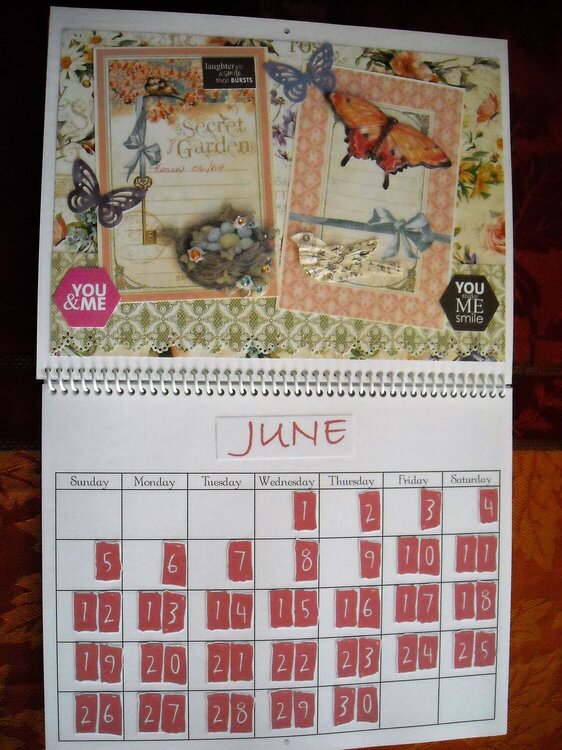 Secret Garden Wall Calendar (June)