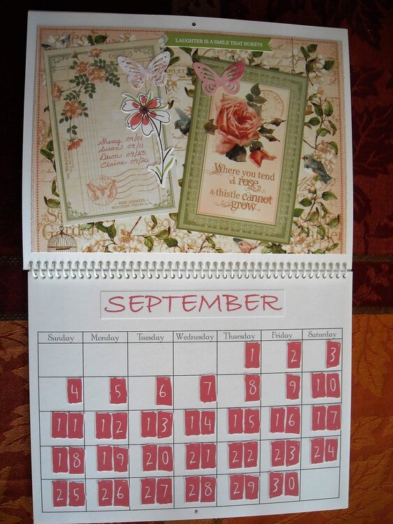 Secret Garden Wall Calendar (September)