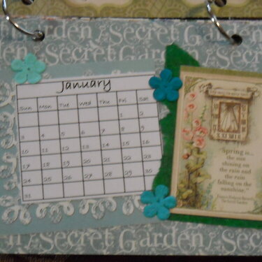Secret Garden Desk Calendar (January)