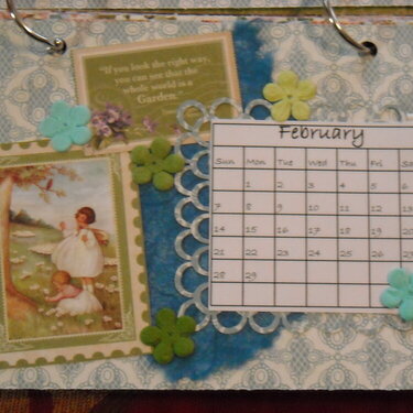 Secret Garden Desk Calendar (February)
