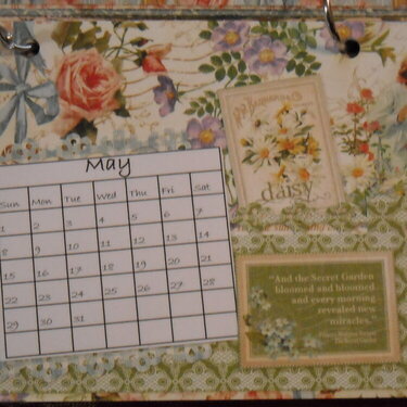 Secret Garden Desk Calendar (May)
