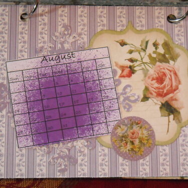 Secret Garden Desk Calendar (August)