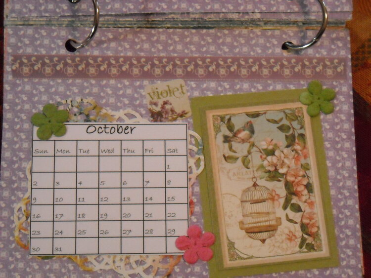 Secret Garden Desk Calendar (October)