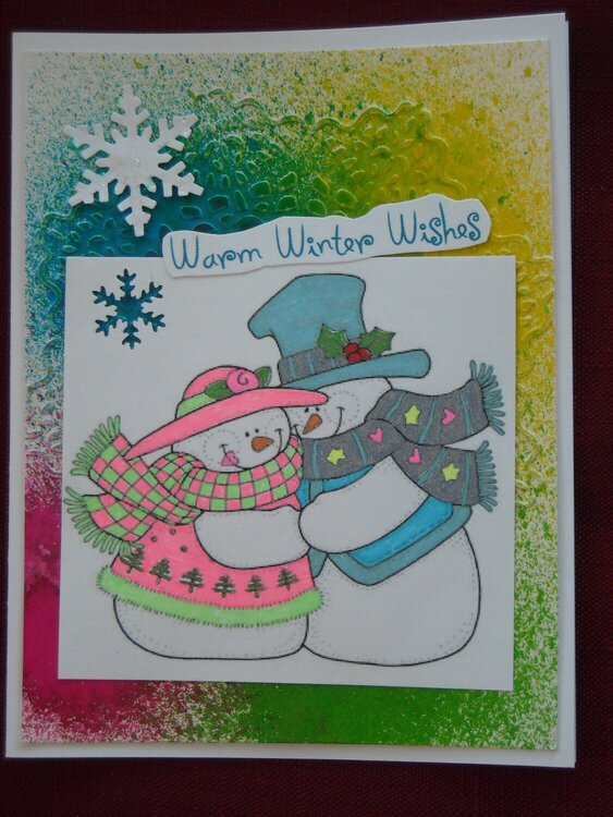 Warm Winter Wishes ( Snowmen Couple)