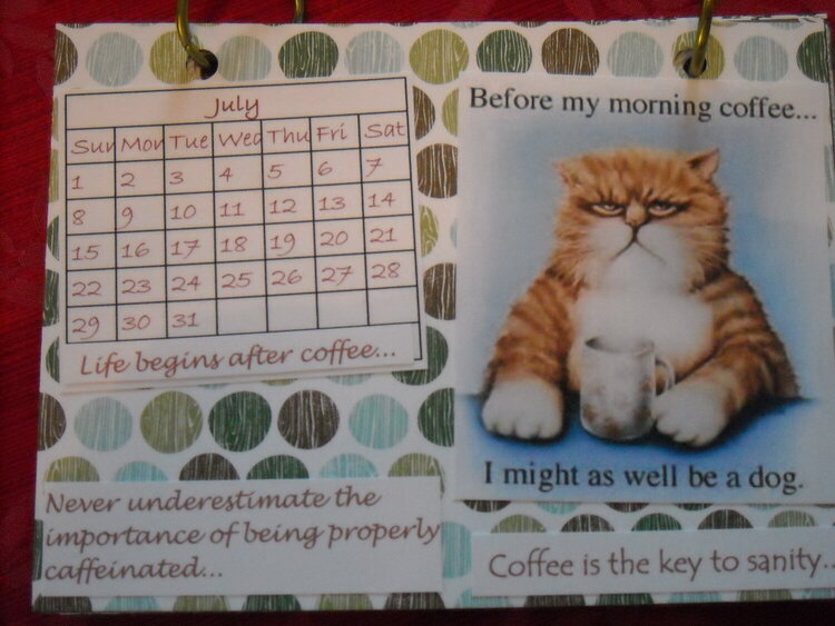 Coffee calendar - July