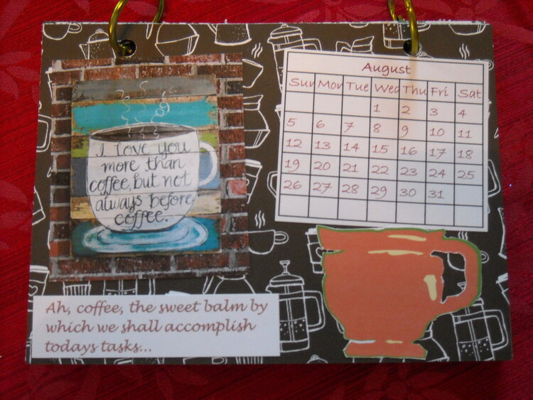 Coffee calendar - August