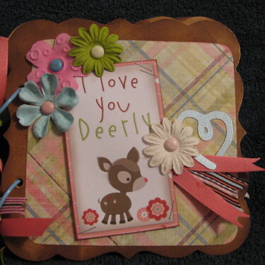 cover of the wooden mini scrapbook